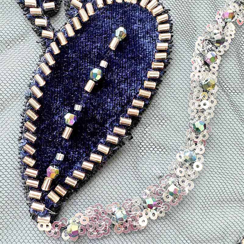 QAF9024 Fancy lasercut embroidery Fabric