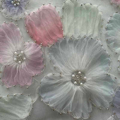 QAF9029 Colorful Floral Embroidery Fabric